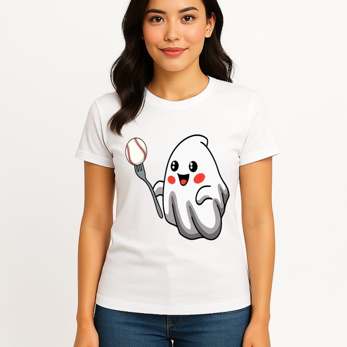 Ghost Forkball Baseball Pitch Fork Ball Strikeout Pitcher Womens T-Shirt