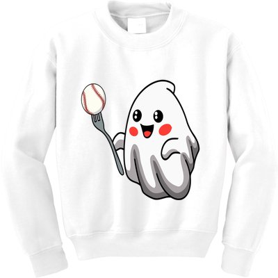 Ghost Forkball Baseball Pitch Fork Ball Strikeout Pitcher Kids Sweatshirt