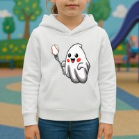Ghost Forkball Baseball Pitch Fork Ball Strikeout Pitcher Kids Hoodie