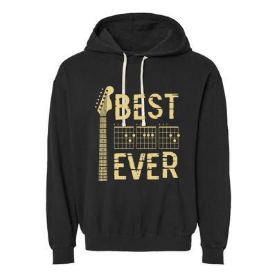 Guitarist Father Best Dad Ever D A D Chord Gifts Guitar Garment-Dyed Fleece Hoodie