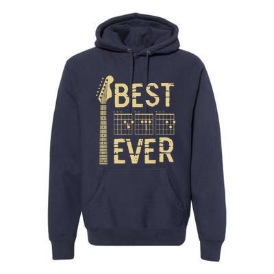 Guitarist Father Best Dad Ever D A D Chord Gifts Guitar Premium Hoodie