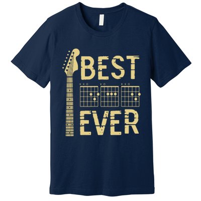 Guitarist Father Best Dad Ever D A D Chord Gifts Guitar Premium T-Shirt