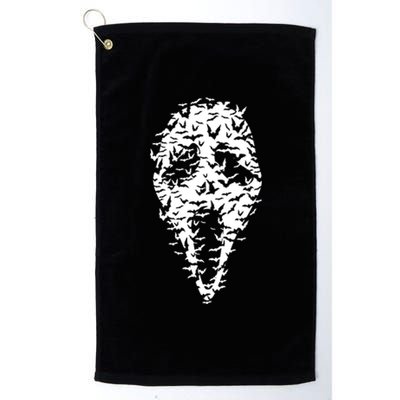 Ghost Face Bat Halloween Movie Mask Platinum Collection Golf Towel