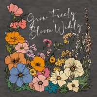 Grow Freely Bloom Wildly Wildflower Self Love Vector Backpack