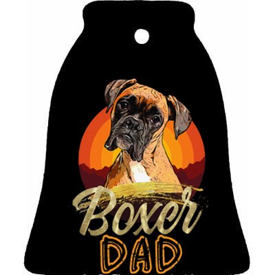 Gift For Boxer Lover Boxer Dad Ceramic Bell Ornament