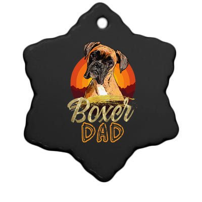 Gift For Boxer Lover Boxer Dad Ceramic Star Ornament