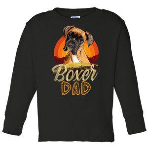 Gift For Boxer Lover Boxer Dad Toddler Long Sleeve Shirt