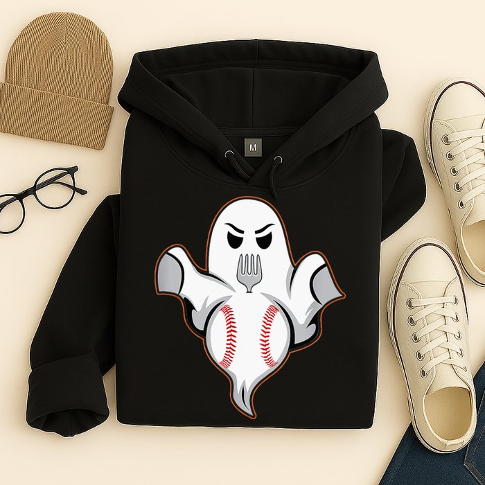 Ghost Forkball Baseball Pitch Fork Ball Strikeout Pitcher Hoodie