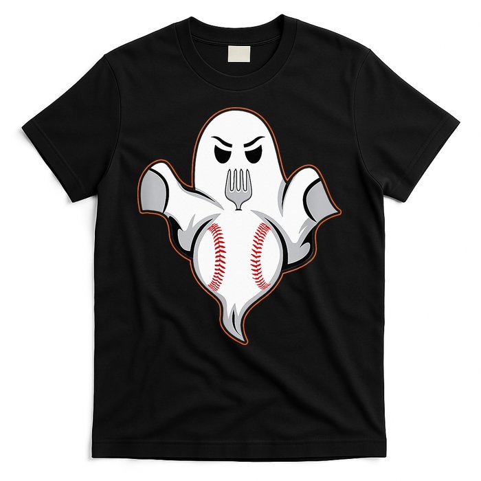 Ghost Forkball Baseball Pitch Fork Ball Strikeout Pitcher T-Shirt