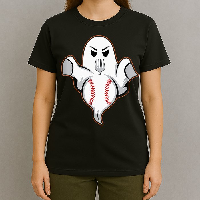 Ghost Forkball Baseball Pitch Fork Ball Strikeout Pitcher T-Shirt