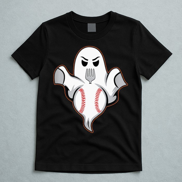 Ghost Forkball Baseball Pitch Fork Ball Strikeout Pitcher T-Shirt
