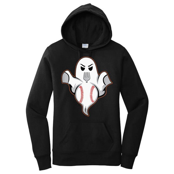 Ghost Forkball Baseball Pitch Fork Ball Strikeout Pitcher Women's Pullover Hoodie