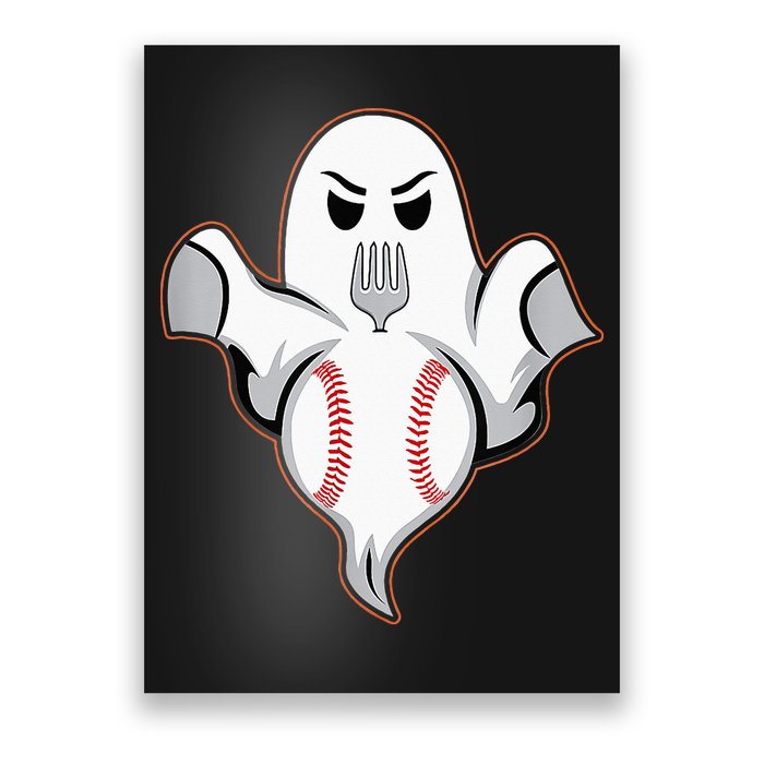 Ghost Forkball Baseball Pitch Fork Ball Strikeout Pitcher Poster