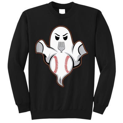 Ghost Forkball Baseball Pitch Fork Ball Strikeout Pitcher Tall Sweatshirt