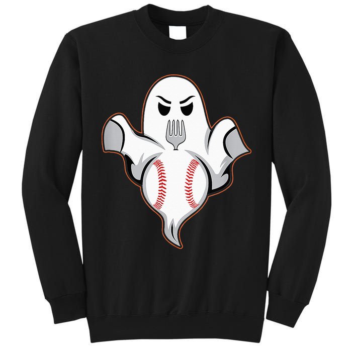 Ghost Forkball Baseball Pitch Fork Ball Strikeout Pitcher Tall Sweatshirt