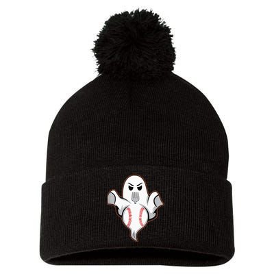Ghost Forkball Baseball Pitch Fork Ball Strikeout Pitcher Pom Pom 12in Knit Beanie