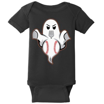 Ghost Forkball Baseball Pitch Fork Ball Strikeout Pitcher Baby Bodysuit
