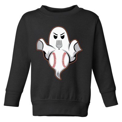Ghost Forkball Baseball Pitch Fork Ball Strikeout Pitcher Toddler Sweatshirt