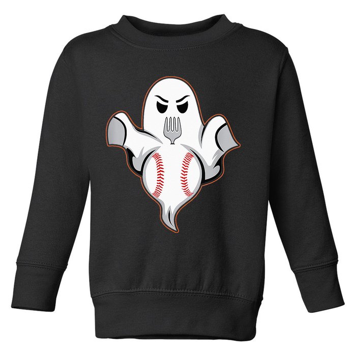 Ghost Forkball Baseball Pitch Fork Ball Strikeout Pitcher Toddler Sweatshirt
