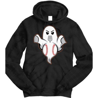 Ghost Forkball Baseball Pitch Fork Ball Strikeout Pitcher Tie Dye Hoodie