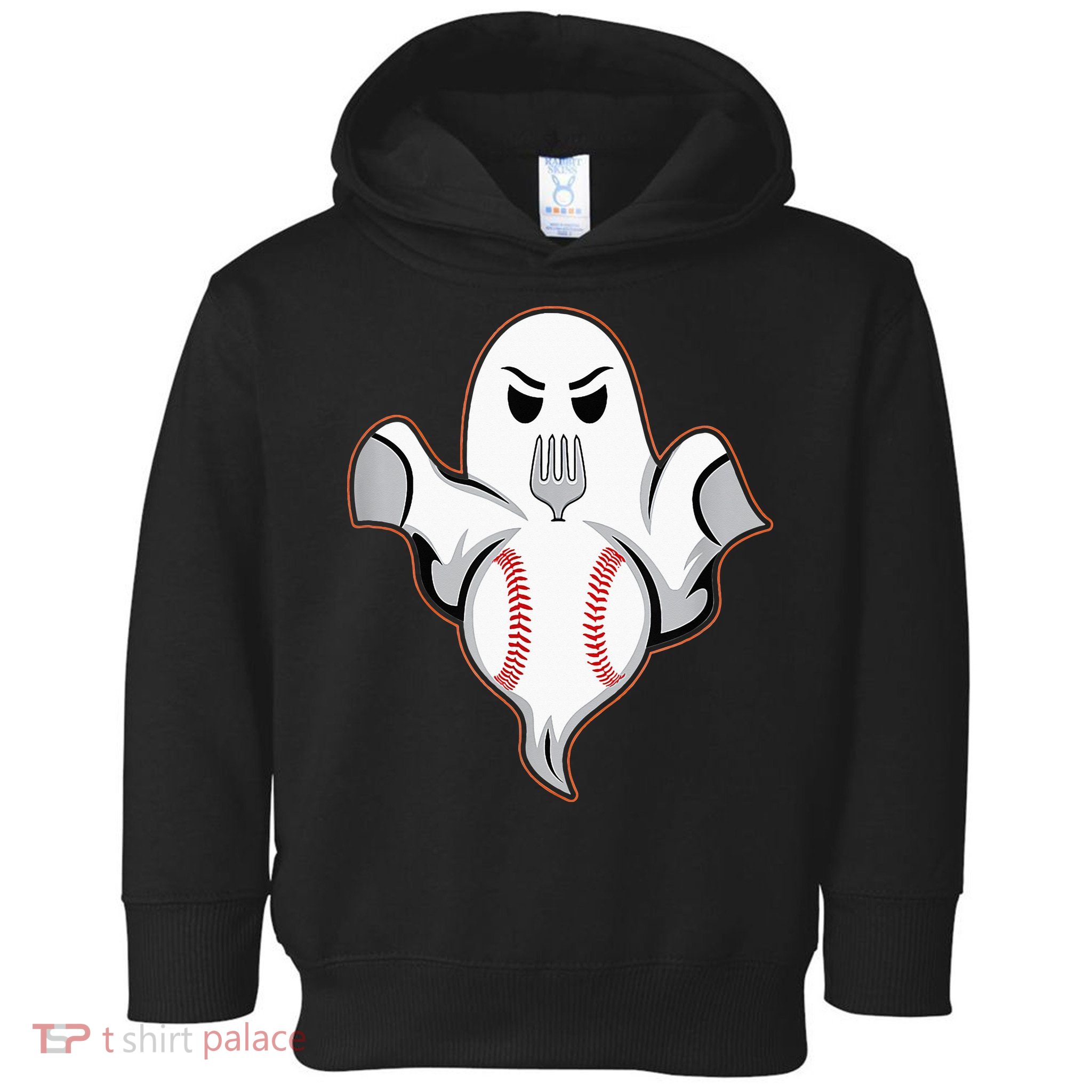 Ghost Forkball Baseball Pitch Fork Ball Strikeout Pitcher Toddler Hoodie