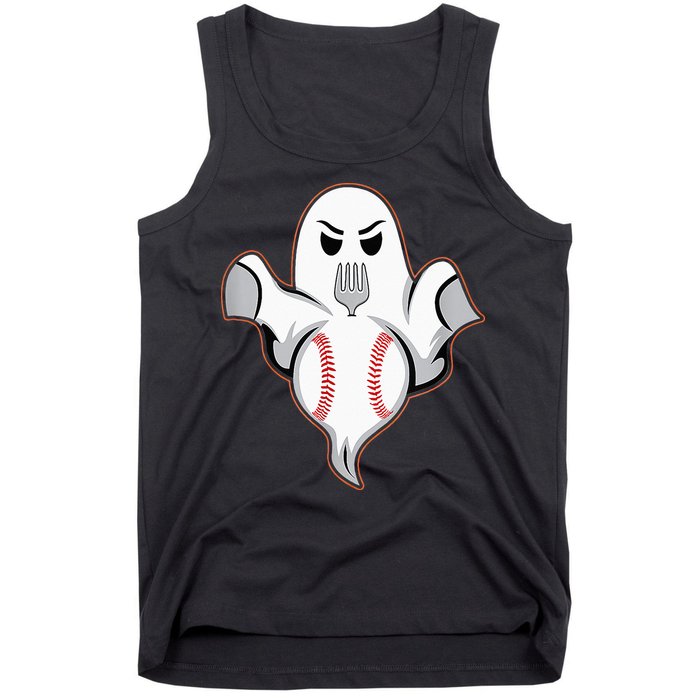 Ghost Forkball Baseball Pitch Fork Ball Strikeout Pitcher Tank Top