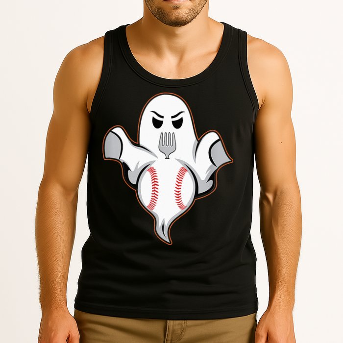 Ghost Forkball Baseball Pitch Fork Ball Strikeout Pitcher Tank Top