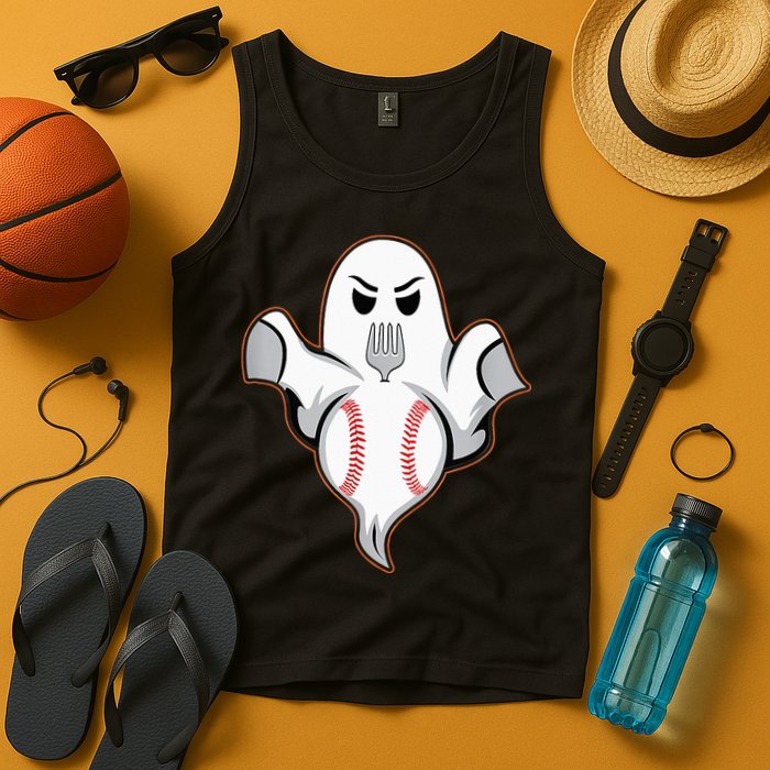 Ghost Forkball Baseball Pitch Fork Ball Strikeout Pitcher Tank Top