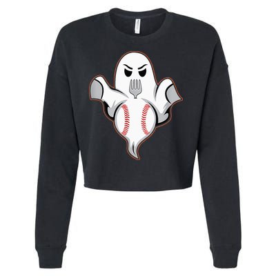 Ghost Forkball Baseball Pitch Fork Ball Strikeout Pitcher Cropped Pullover Crew