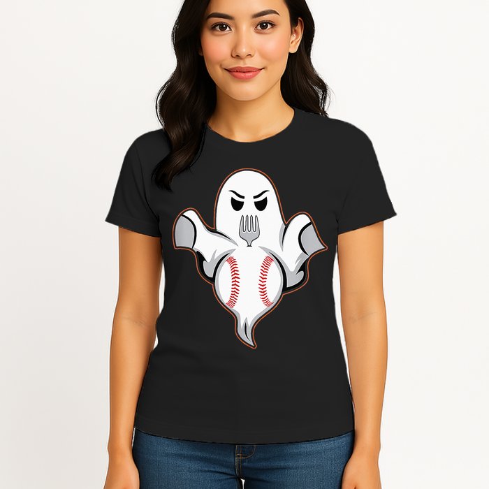 Ghost Forkball Baseball Pitch Fork Ball Strikeout Pitcher Womens T-Shirt