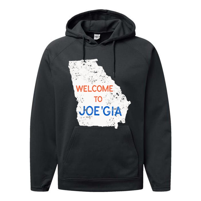 Georgia Flips Blue Atlanta Flips Pro Biden Joe Biden Performance Fleece Hoodie