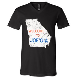 Georgia Flips Blue Atlanta Flips Pro Biden Joe Biden V-Neck T-Shirt