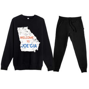 Georgia Flips Blue Atlanta Flips Pro Biden Joe Biden Premium Crewneck Sweatsuit Set