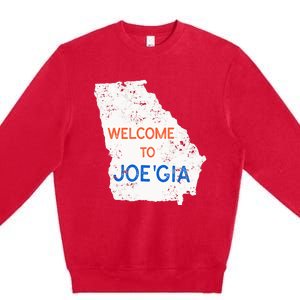 Georgia Flips Blue Atlanta Flips Pro Biden Joe Biden Premium Crewneck Sweatshirt