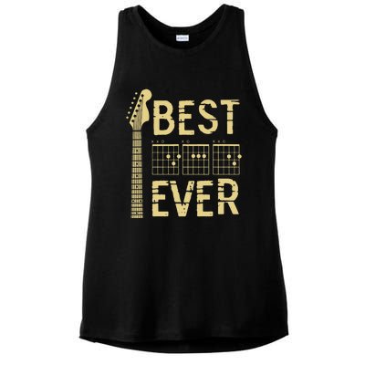 Guitarist Father Best Dad Ever D A D Chord Gifts Guitar Ladies PosiCharge Tri-Blend Wicking Tank