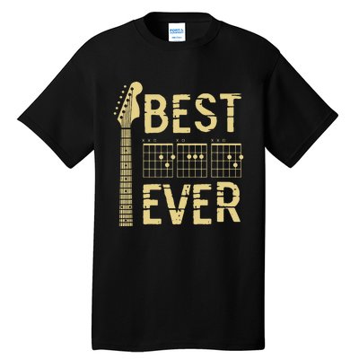 Guitarist Father Best Dad Ever D A D Chord Gifts Guitar Tall T-Shirt