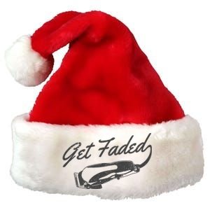 Get Faded Barber Hairdresser Hairdresser Fadecut Funny Gift Premium Christmas Santa Hat