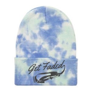 Get Faded Barber Hairdresser Hairdresser Fadecut Funny Gift Tie Dye 12in Knit Beanie