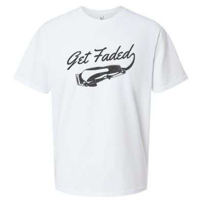 Get Faded Barber Hairdresser Hairdresser Fadecut Funny Gift Sueded Cloud Jersey T-Shirt