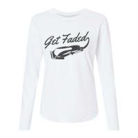 Get Faded Barber Hairdresser Hairdresser Fadecut Funny Gift Womens Cotton Relaxed Long Sleeve T-Shirt