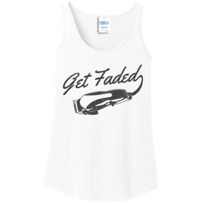 Get Faded Barber Hairdresser Hairdresser Fadecut Funny Gift Ladies Essential Tank