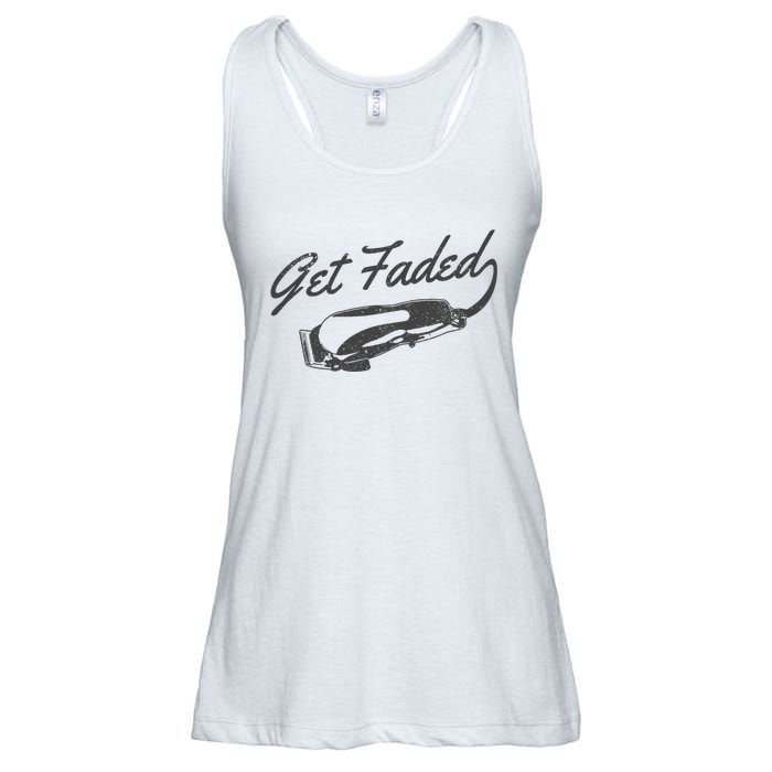 Get Faded Barber Hairdresser Hairdresser Fadecut Funny Gift Ladies Essential Flowy Tank