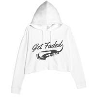 Get Faded Barber Hairdresser Hairdresser Fadecut Funny Gift Crop Fleece Hoodie