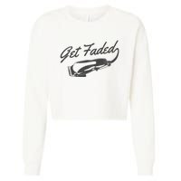 Get Faded Barber Hairdresser Hairdresser Fadecut Funny Gift Cropped Pullover Crew