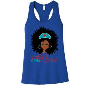 Gift For Black Crna Nurse Anesthetist Anesthesiologists Funny Gift Women's Racerback Tank