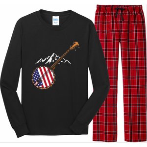 Gifts For Bluegrass Lovers Banjo Mandolin Kentucky Long Sleeve Pajama Set