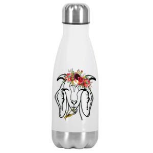 Goats Floral Bandana Headband Farm Animal Goat Graphics Stainless Steel Insulated Water Bottle