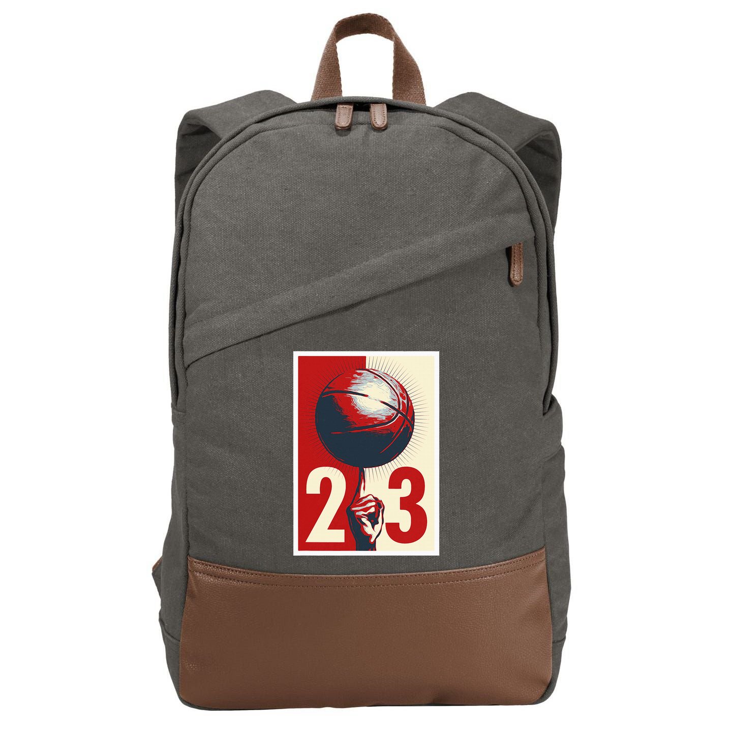 Gift For Basketball Fan Streetball Street Basketball Cotton Canvas Backpack