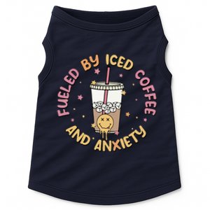 Groovy Fueled By Iced Coffee And Anxiety Mental Health Cute Doggie Tank