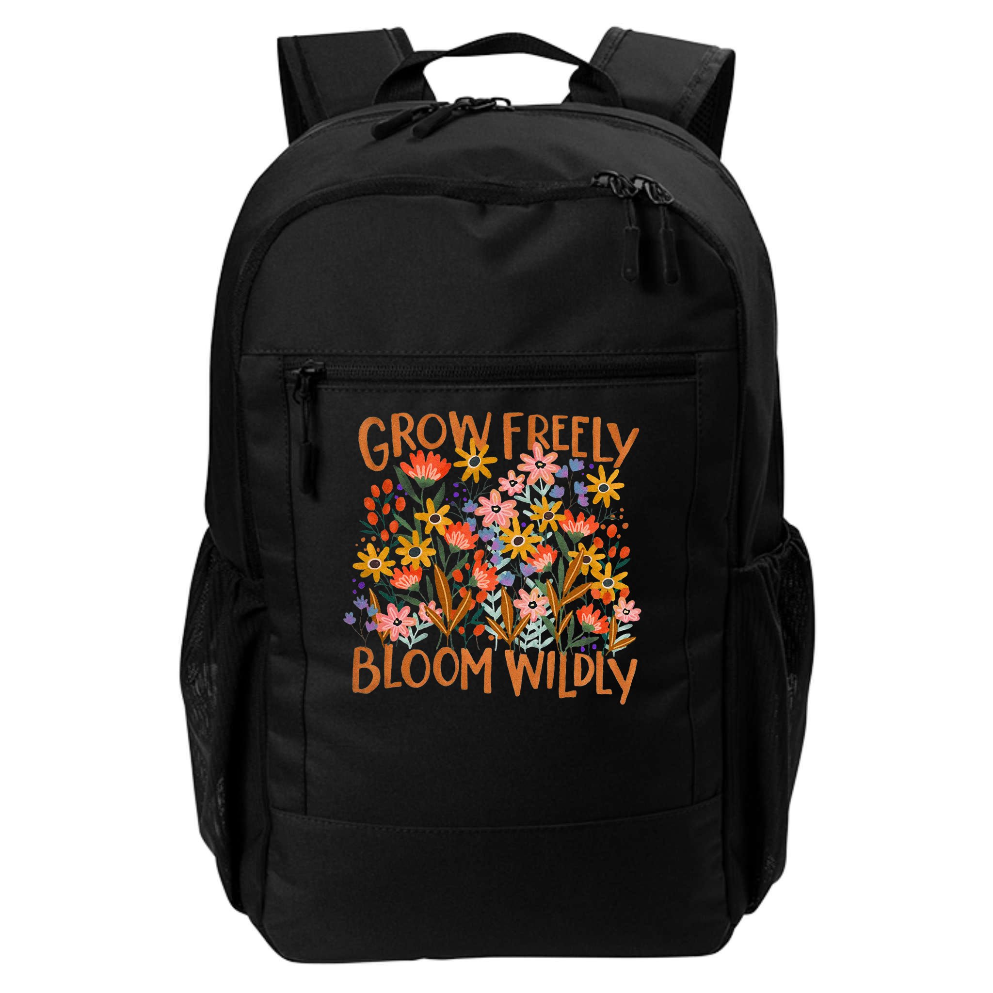 Grow Freely Bloom Wildly Wildflower Self Love Backpack